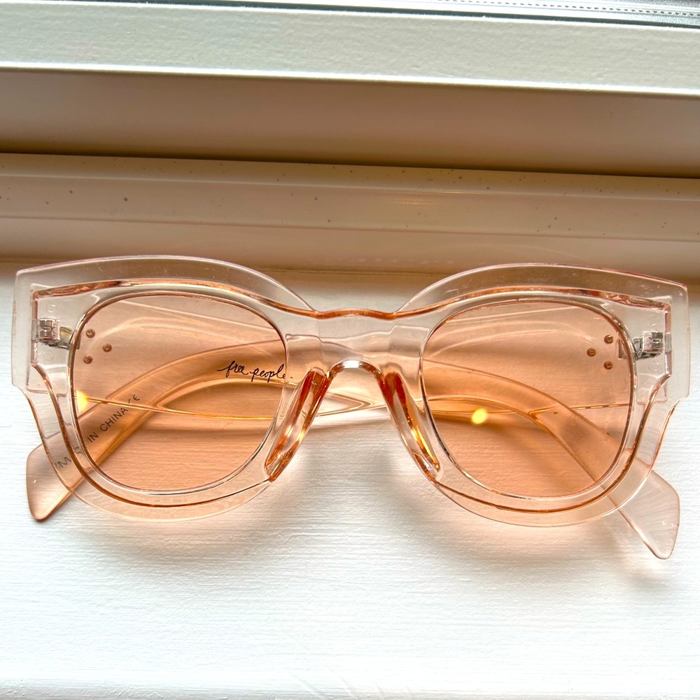 Free People, light pink sunglasses